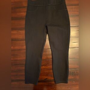 Spanx Black High-Waisted Leggings petite M